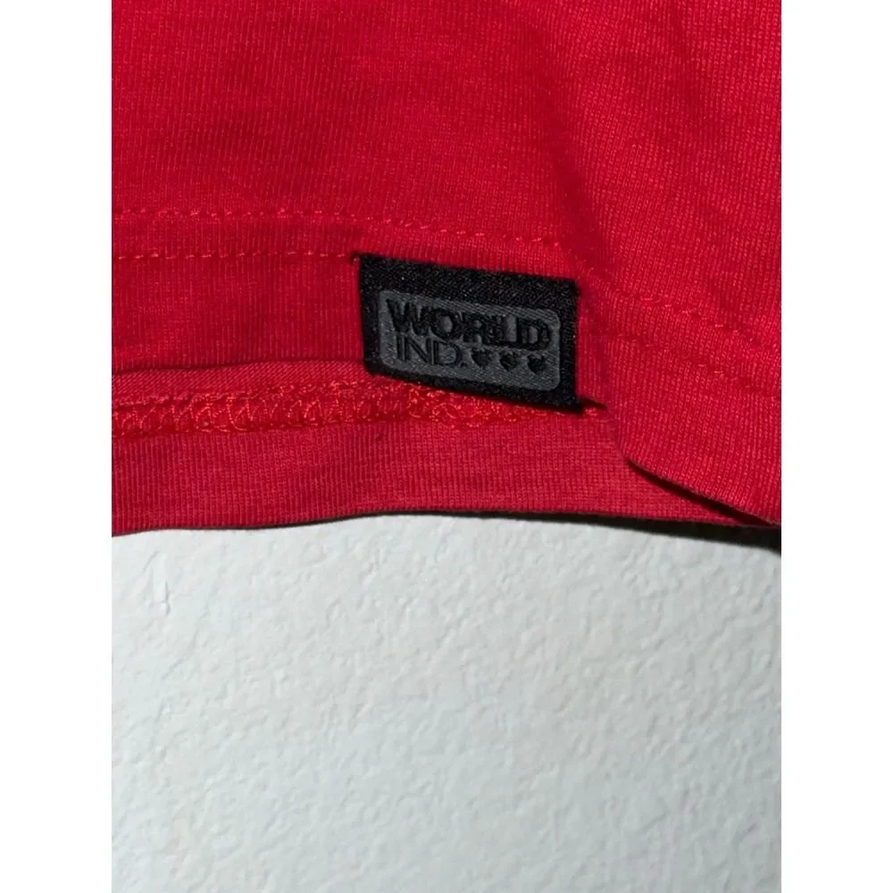 World Industries Red Long Sleeve T-Shirt Skull Graphic Top Size 12 NWOT MINT